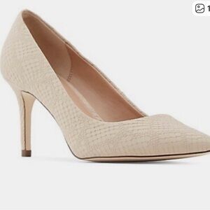 Call It Spring Textured Cream Heels size 6.5& Black pair size 7